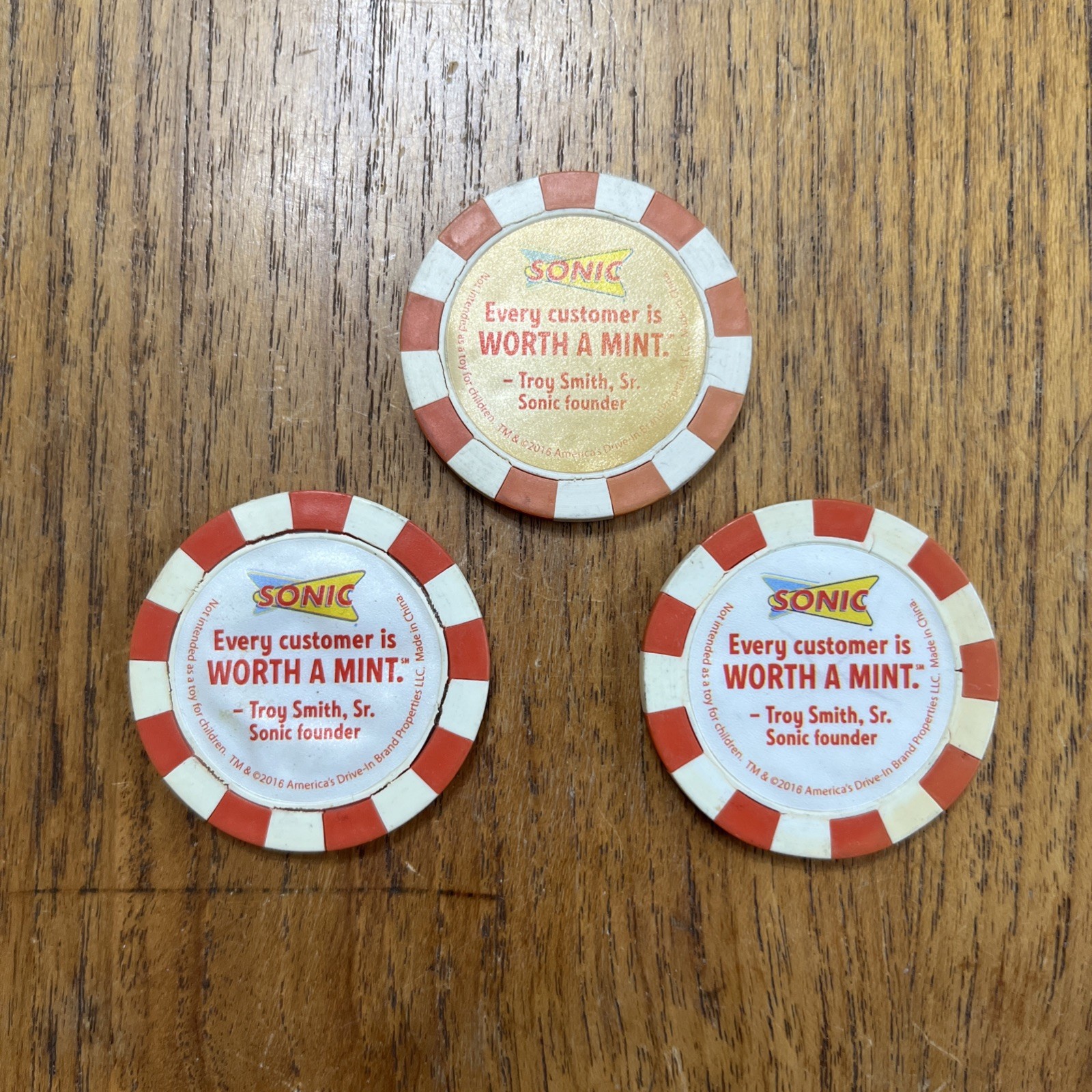Sonic Cherry Limeade Poker Chip collectable 2016