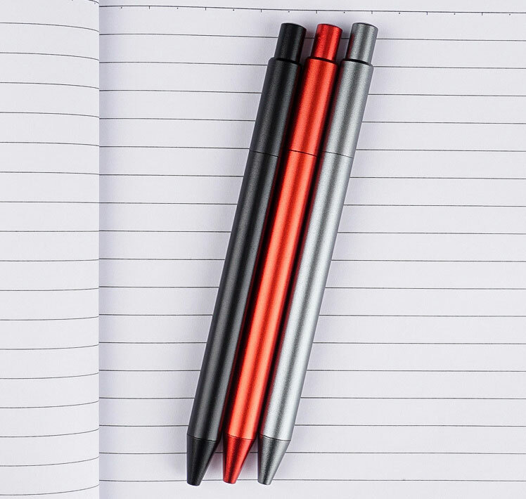 EDC Aluminium Alloy Press Ballpoint Pen Signature Pen Pocket Office Writing Pen