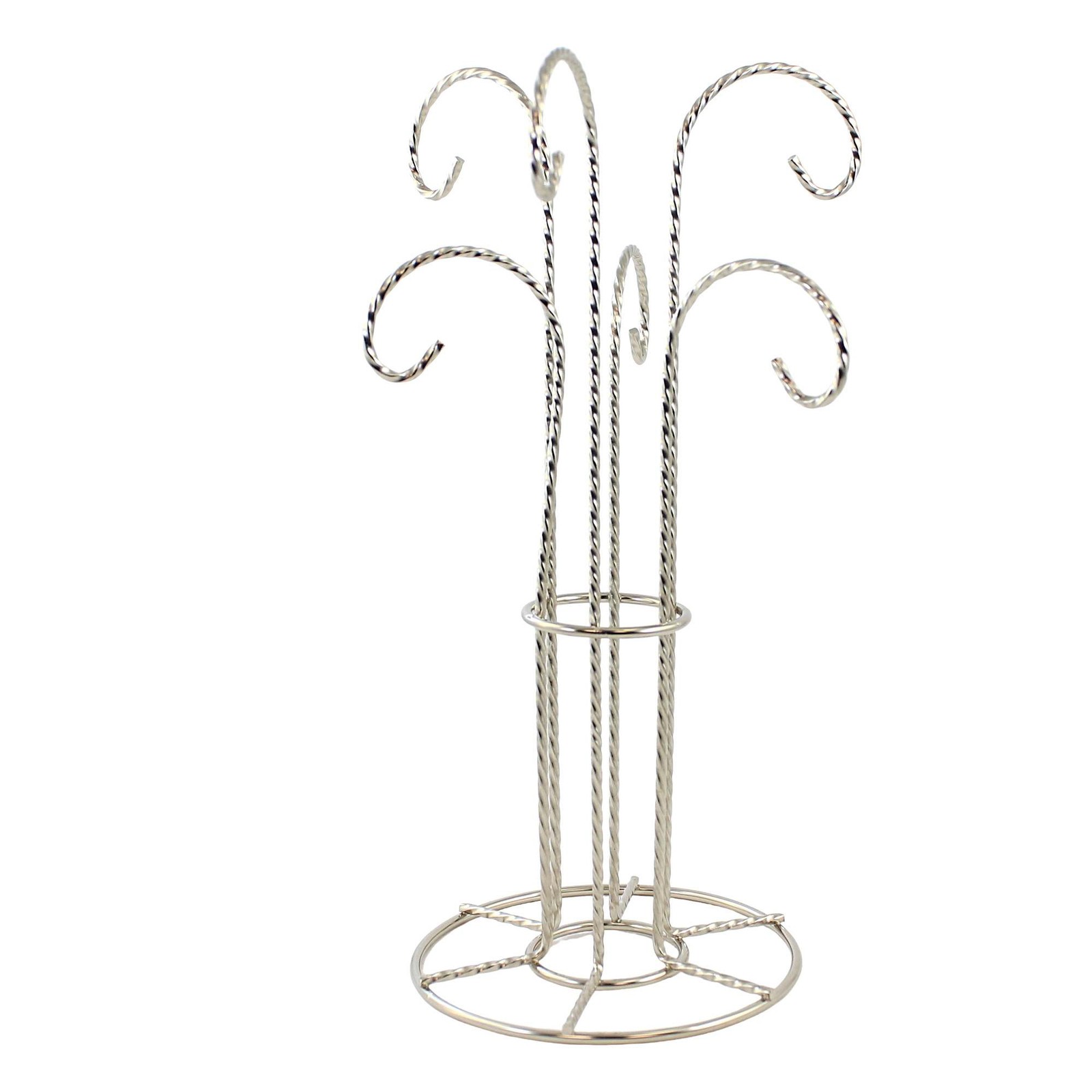 Bards Brand 12.00In Six Arm Ornament Stand., Metal, Twisted Wire Bb473s