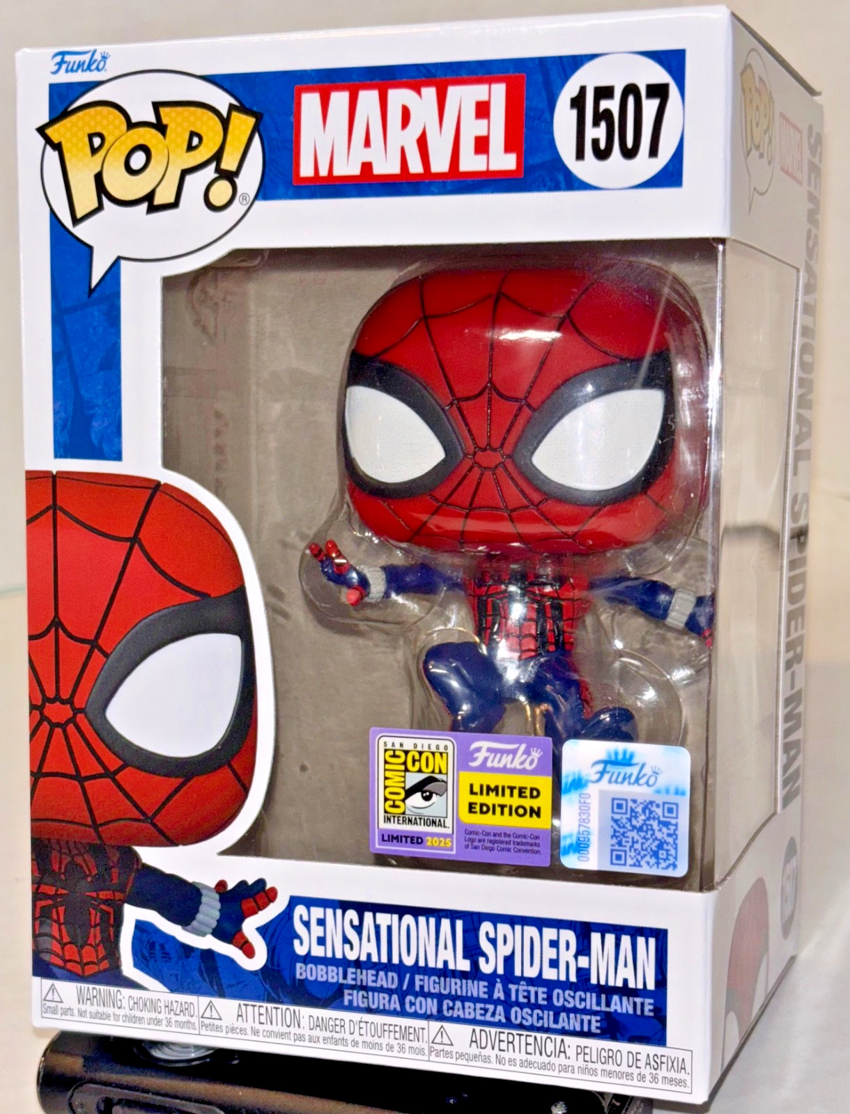 SDCC COMIC CON 2025 FUNKO MARVEL X-MEN SENSATIONAL SPIDER-MAN #1507 BOBBLEHEAD