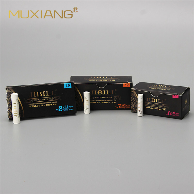 JIBILL 7mm Pipe Filters 50pcs Activated Carbon Filters For Tobacco Smoking Pipe
