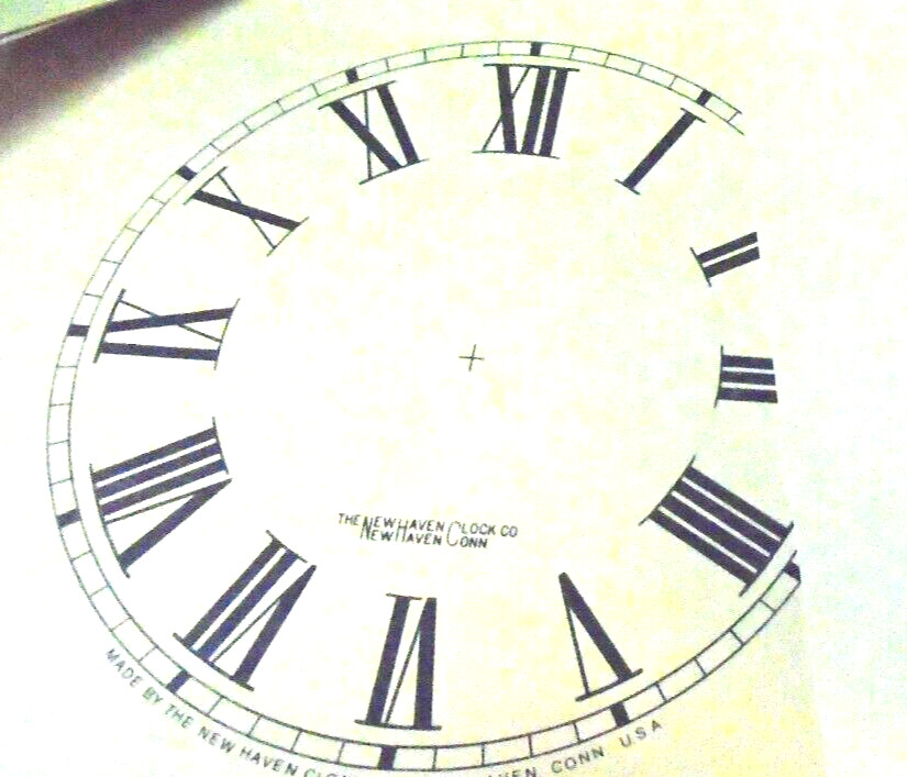 10 CLOCK DIALS – PAPER CARD STOCK NOS ROMAN NUMERAL 5″ DIAMETER – SEE AD — #4