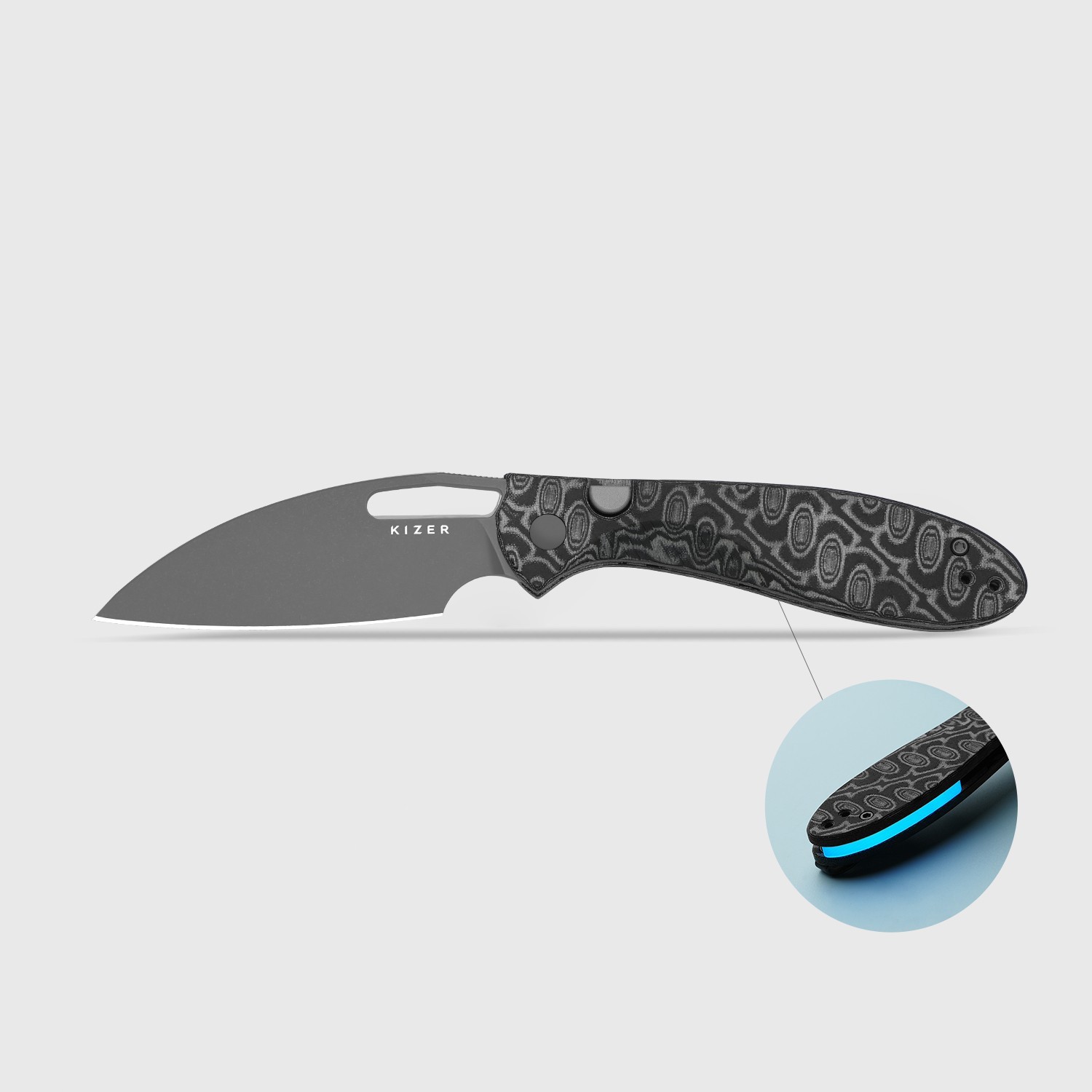 Kizer Masu EDC Folding Pocket Knife 14C28N Blade MicartaHandle V3697A2