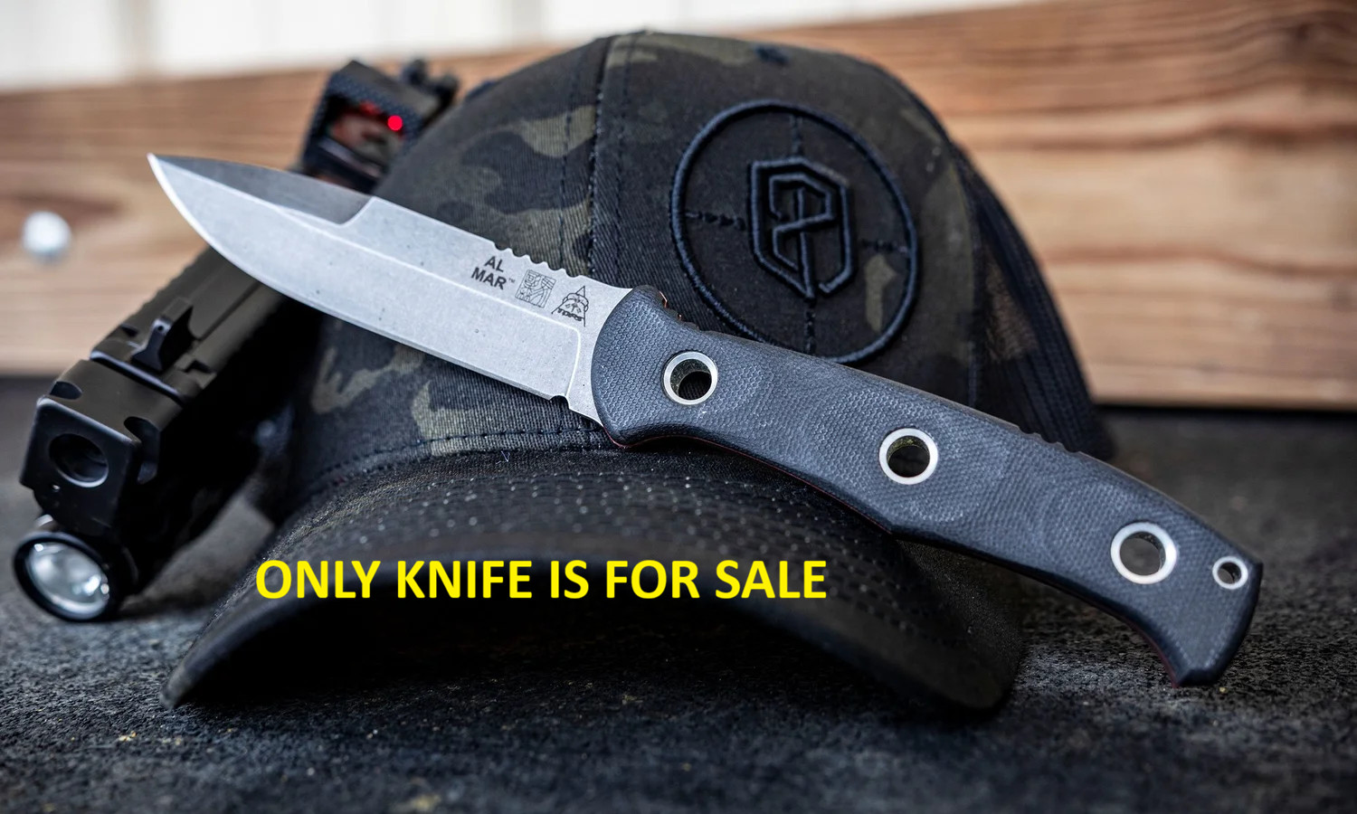 Al Mar Sere Operator Fixed Knife 4″ 154CM Steel Talon Blade Black G10 Handle