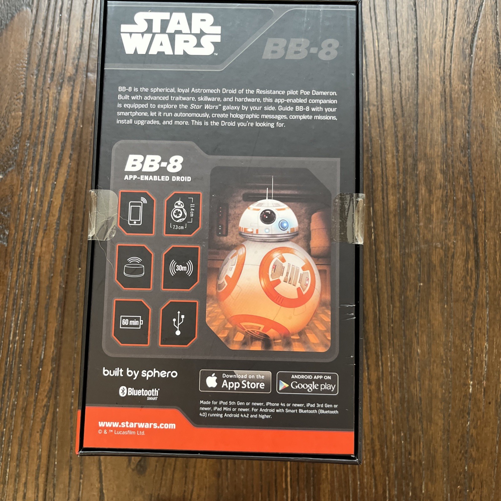 Sphero Star Wars BB-8 App-Enabled Droid Remote Control Toy R001 NEW Sealed USA