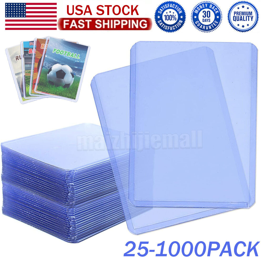 25-1000 3″x4″ Topload Card Holder 35PT Hard Plastic Card Sleeves Trading Cards