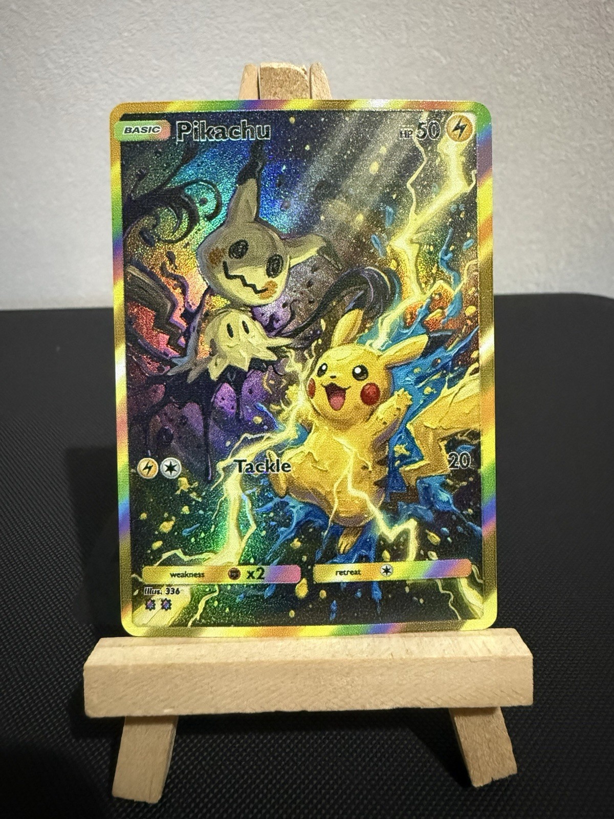 Pikachu Mimikyu Pokemon Card DISPLAY ART CARD