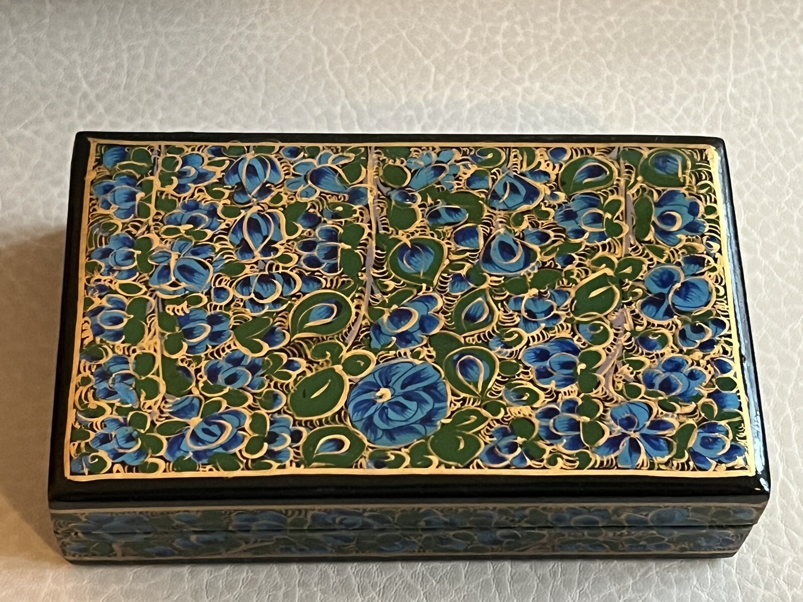 Beautiful and hand painted Kashmir jewelry box paper floral art handmade box