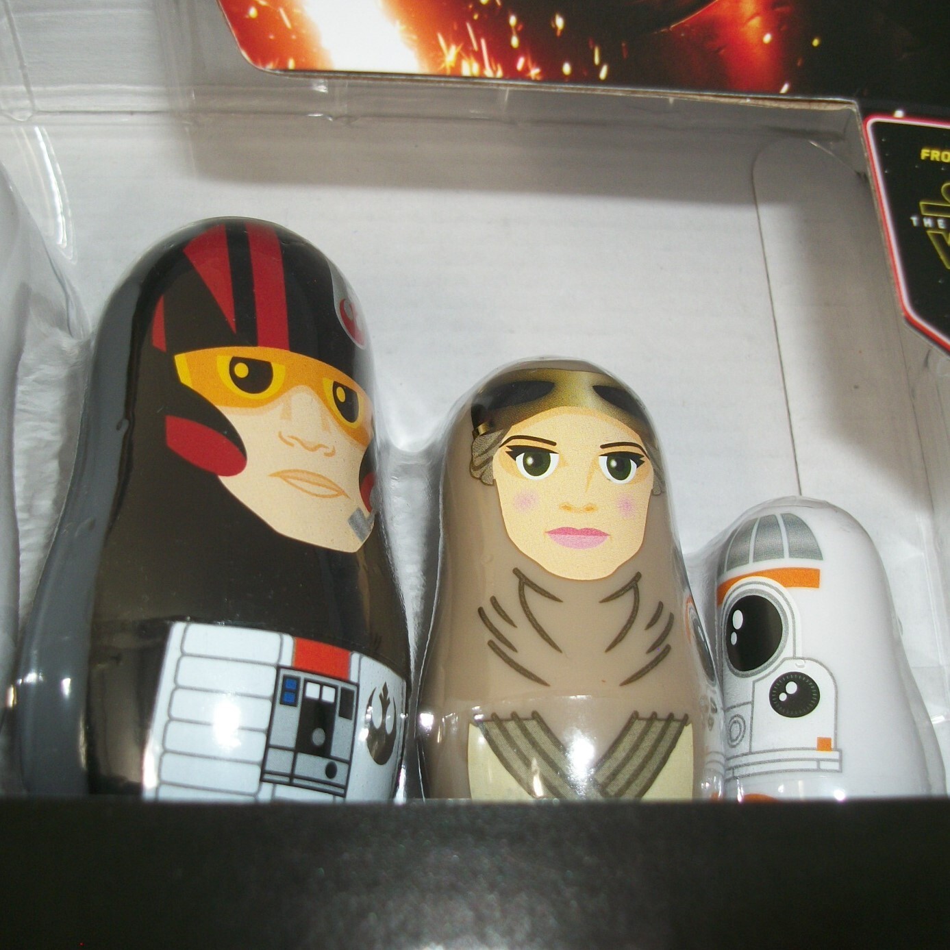 Star Wars The Force Awakens Nesting Dolls Set Kylo Ren Finn Poe Dameron Rey BB-8