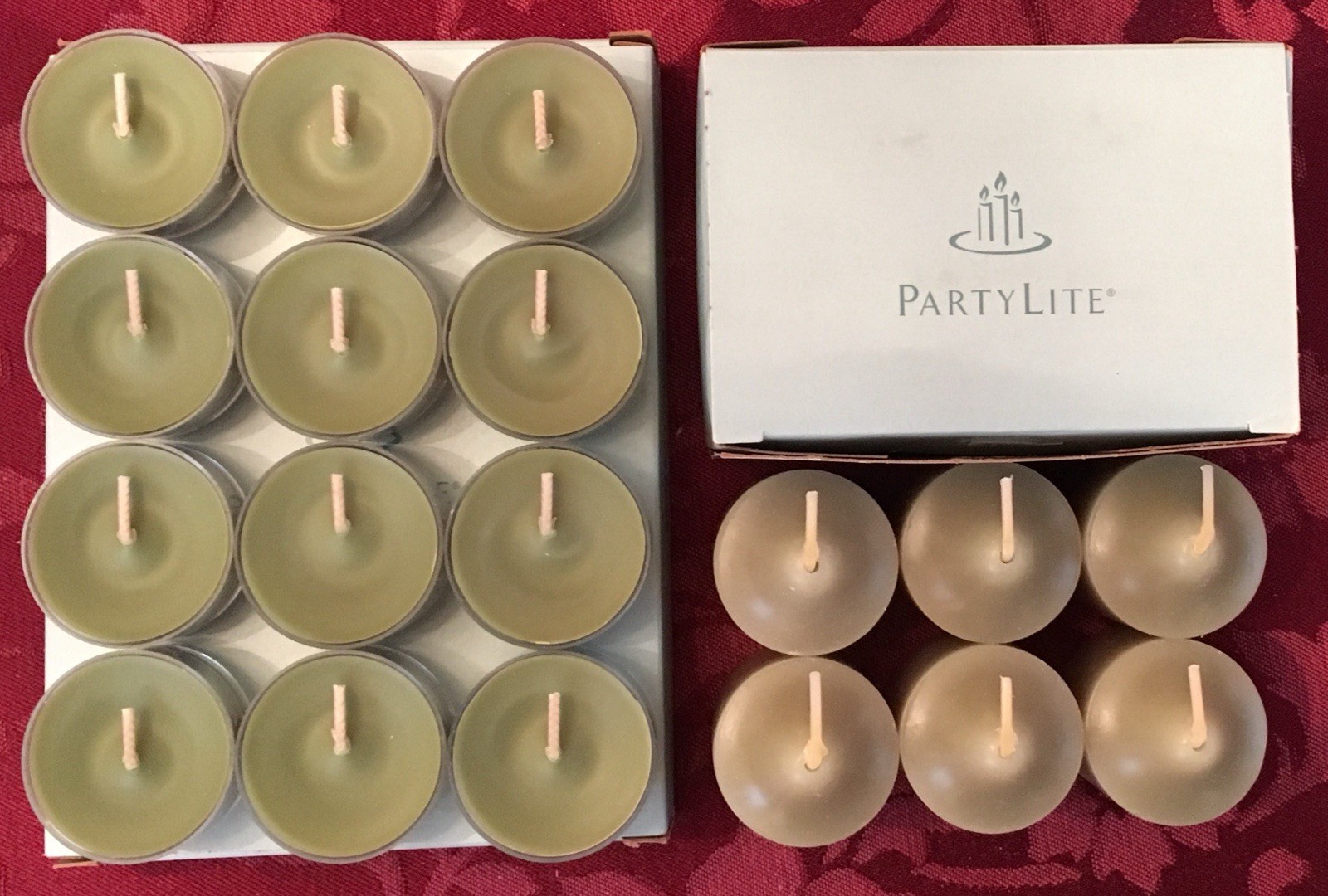 PartyLite BAMBOO MIST Tealight & Votive Candles New LOT 18 NIB Woods HTF Retired