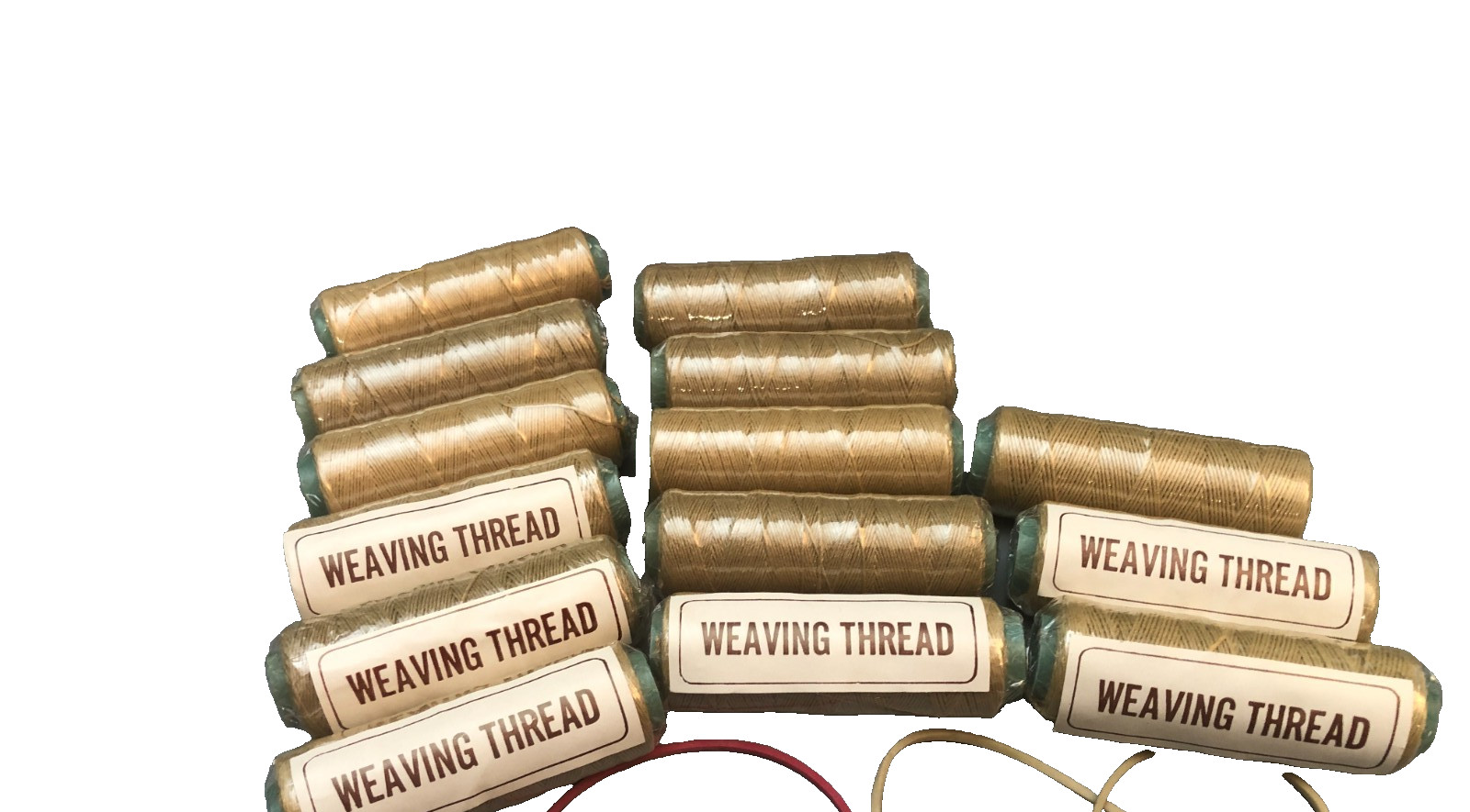 14 Spools of Golden Blonde Weaving Thread