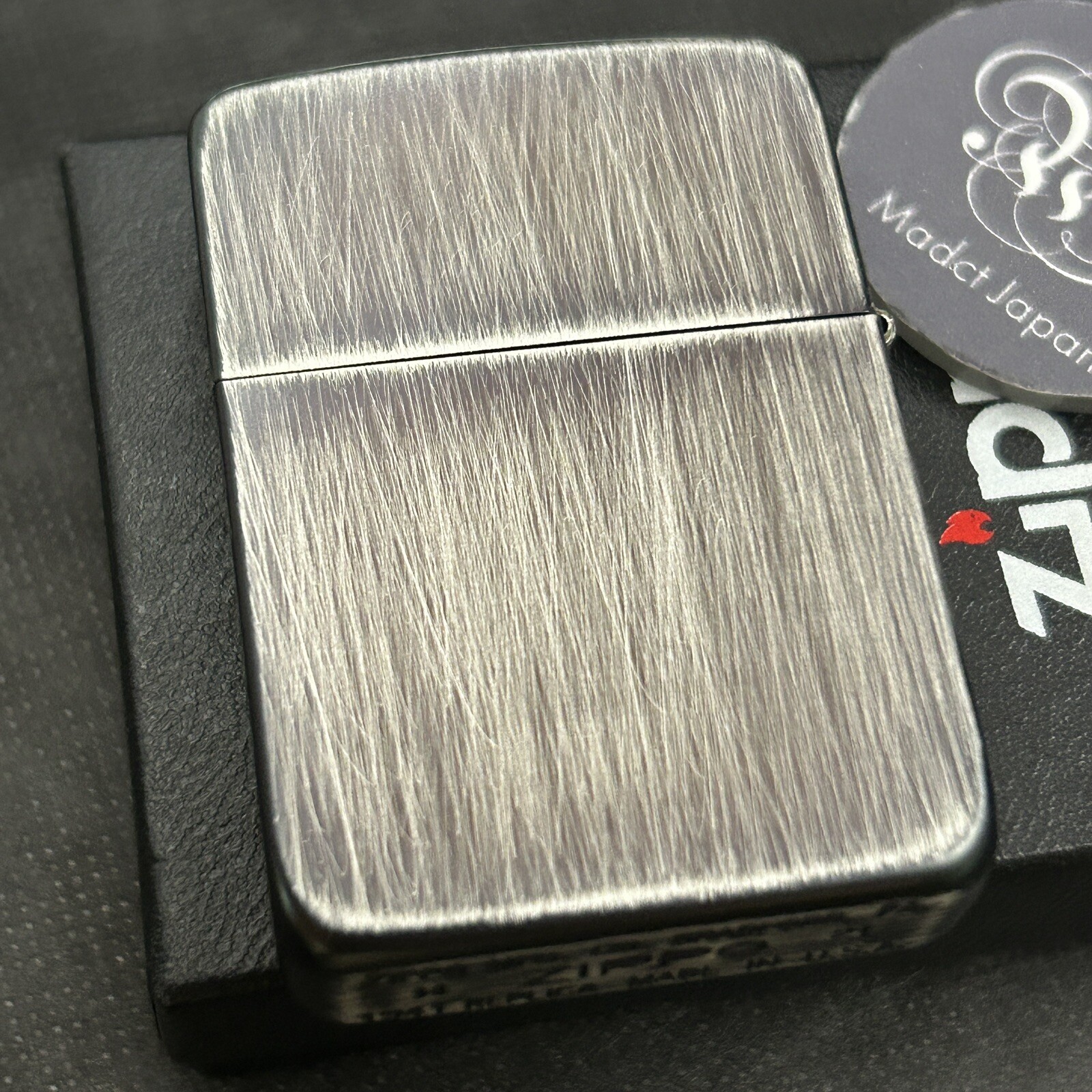Zippo 1941 Platinum Used Finish Nickel Silver Plain Pattern Oil Lighter Japan