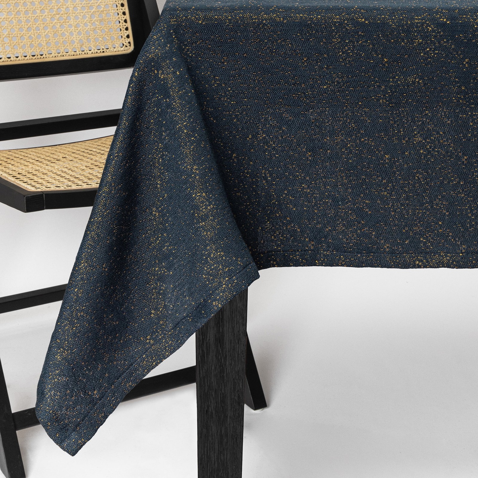 Navy and Gold Celestial 84″ Rectangle Tablecloth by Thyme & Table