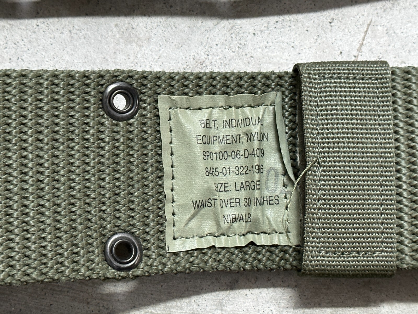 Large – US Military Individual Equipment Belt ALICE LC-2 LC2 Green Army LCI LC1