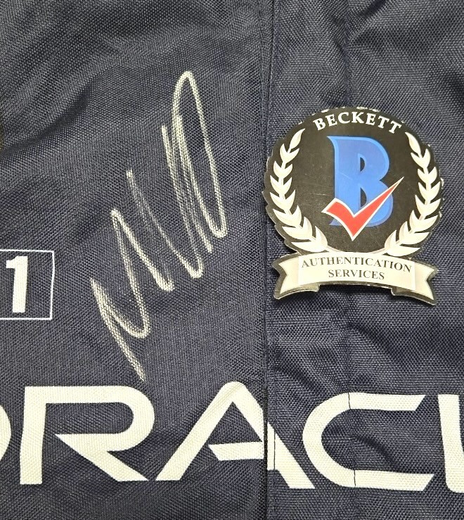 Max Verstappen Signed Autograph Formula One Race Suit Red Bull Beckett BAS F1