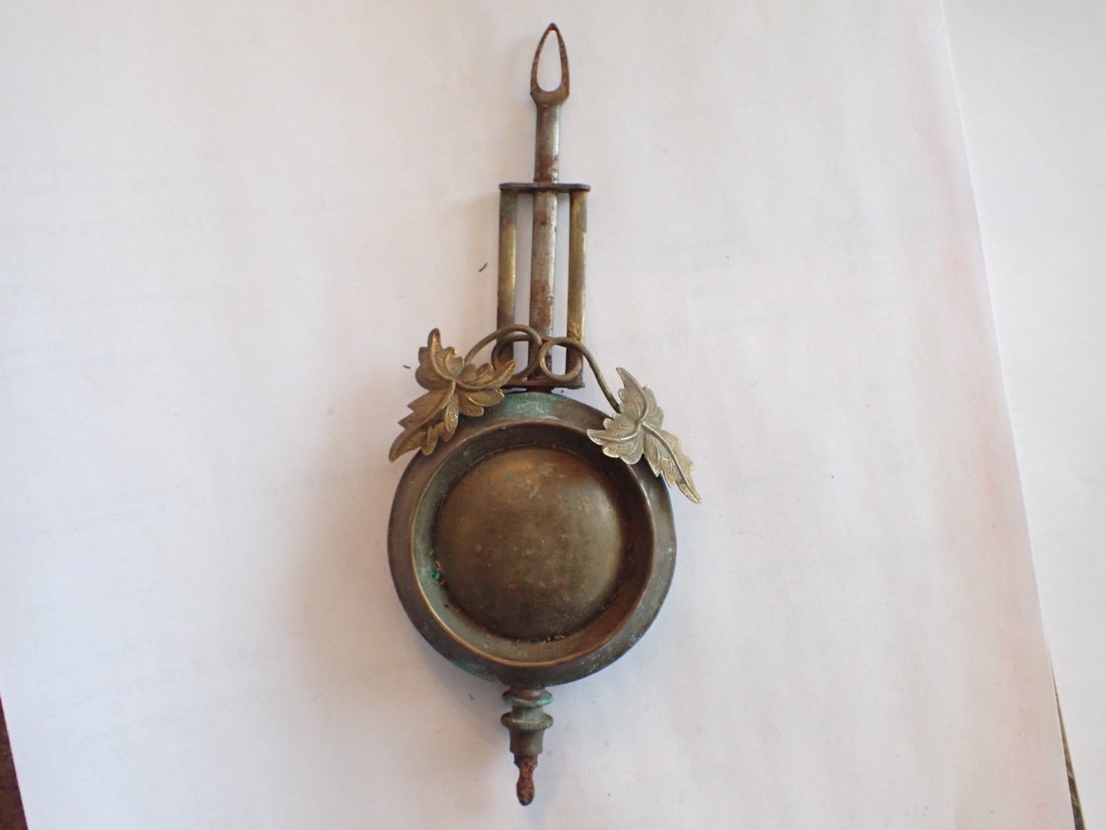 GINGERBREAD KITCHEN CLOCK PENDULUM ROD 6.5 INCHES LONG
