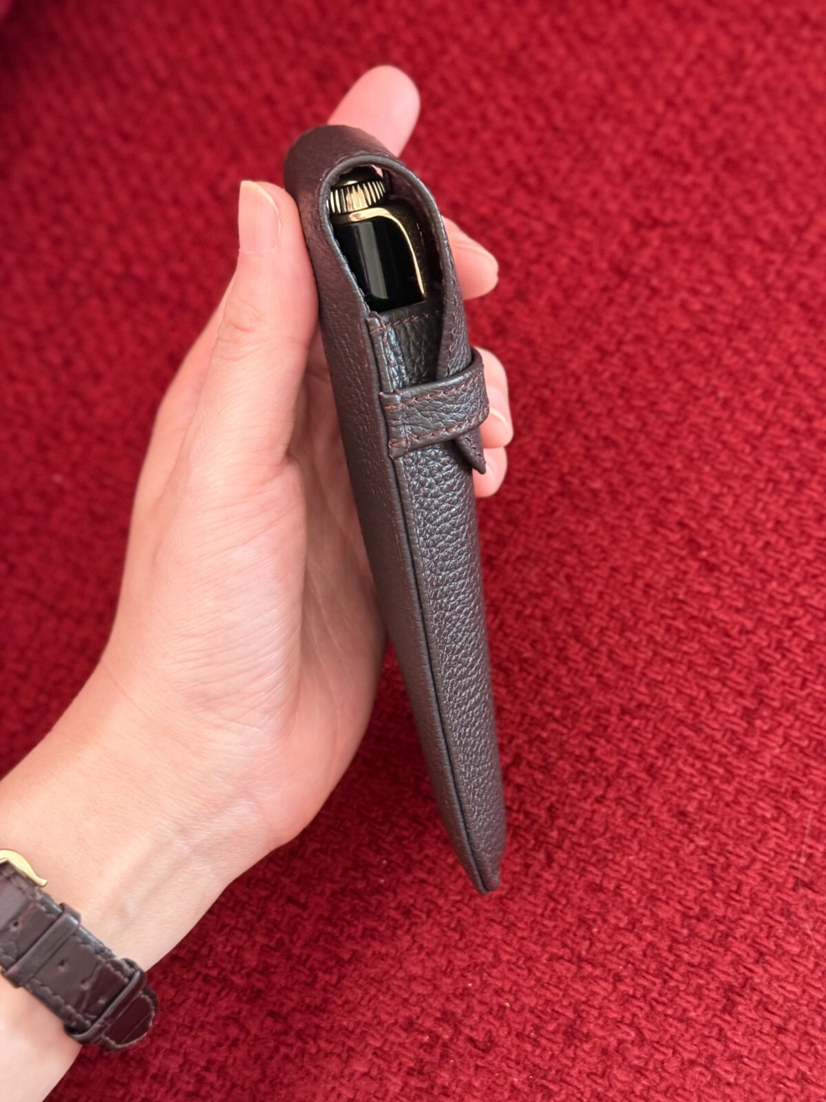 Cartier Dual Pen Leather Pouch | Exclusive VIP Gift, Pen excl