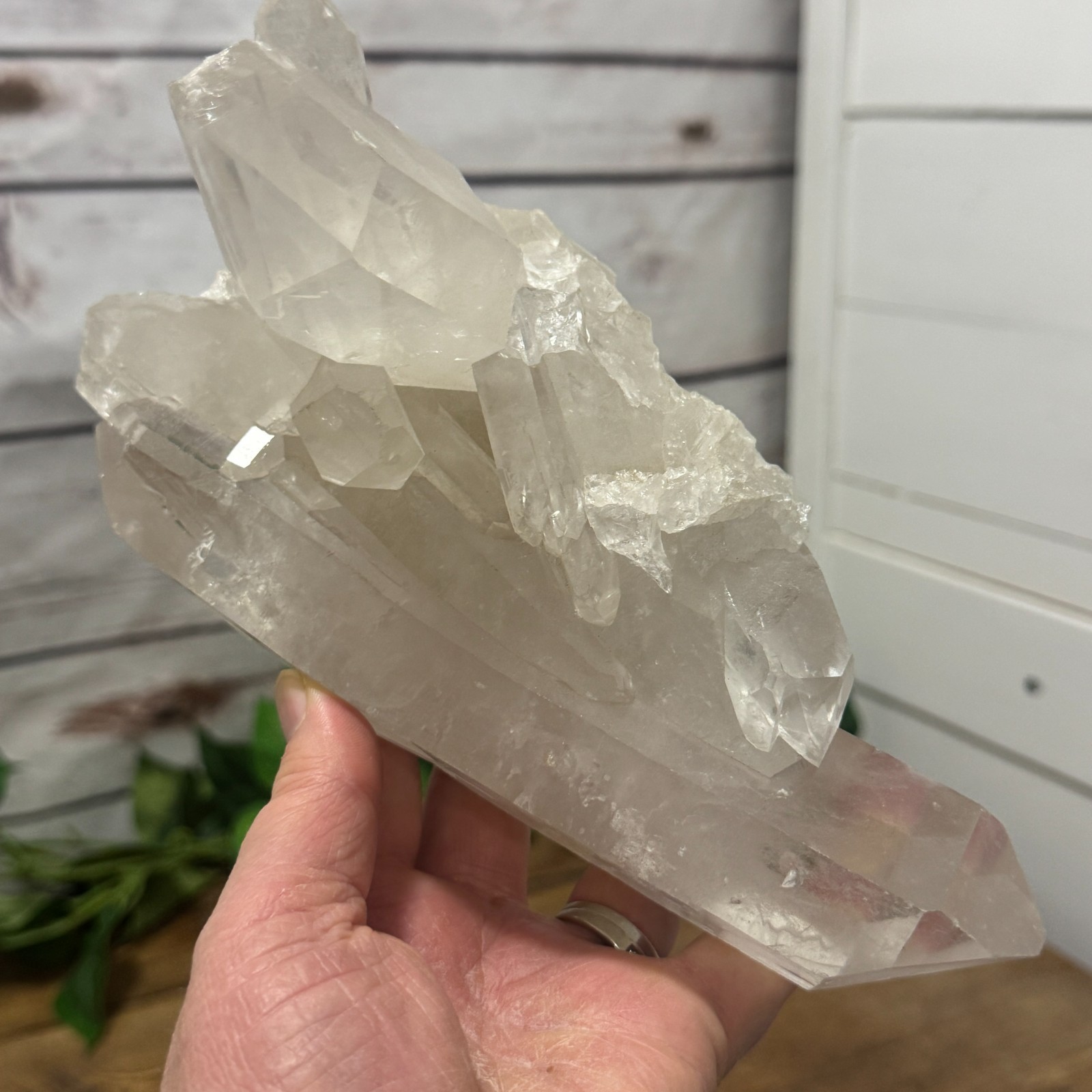 3.4 lb Natural Clear white quartz crystal Cluster specimen mineral healing stone