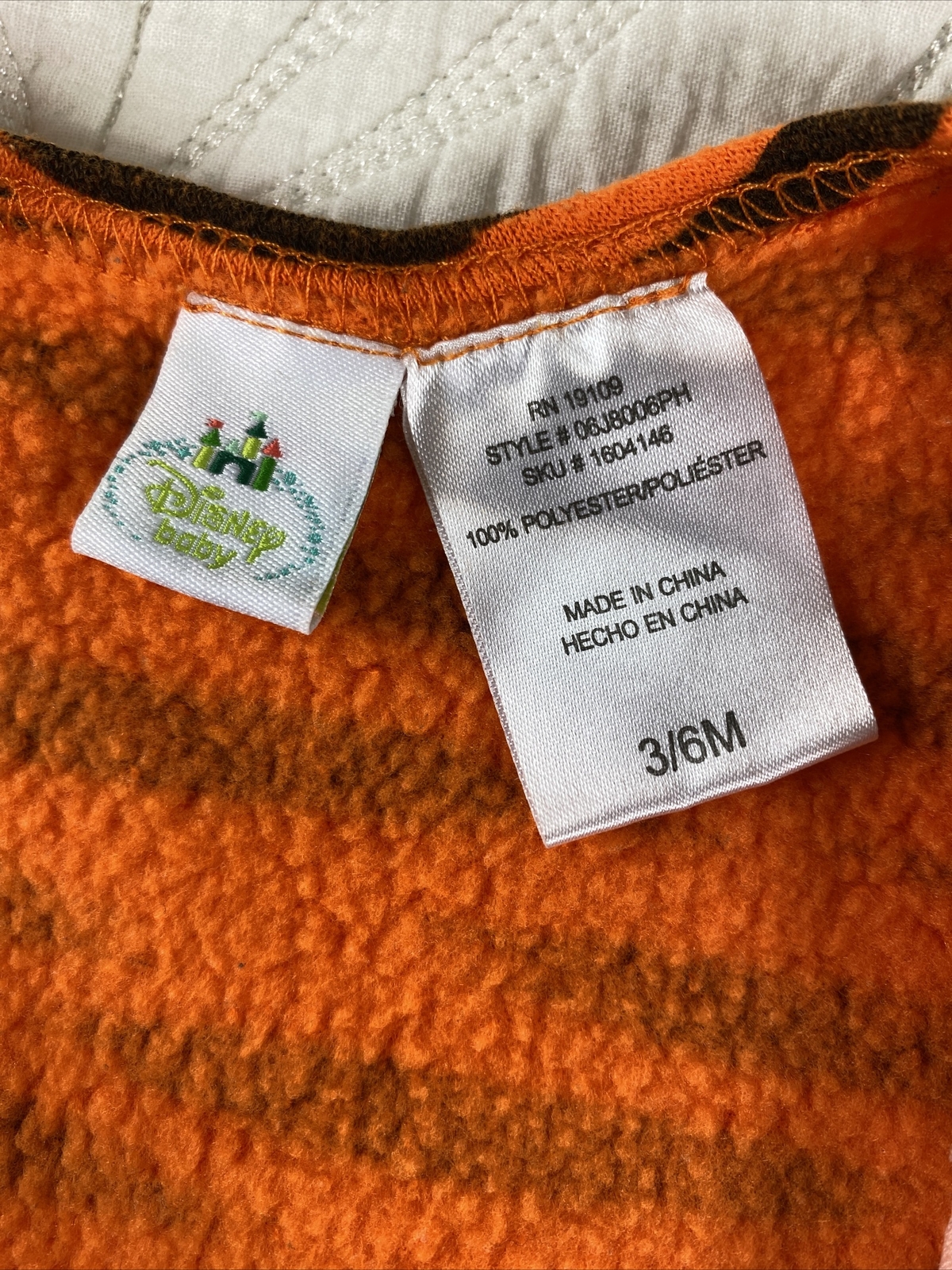 Disney Sweater 3-6 Months Winnie The Pooh Button Orange Tigger Striped Infant