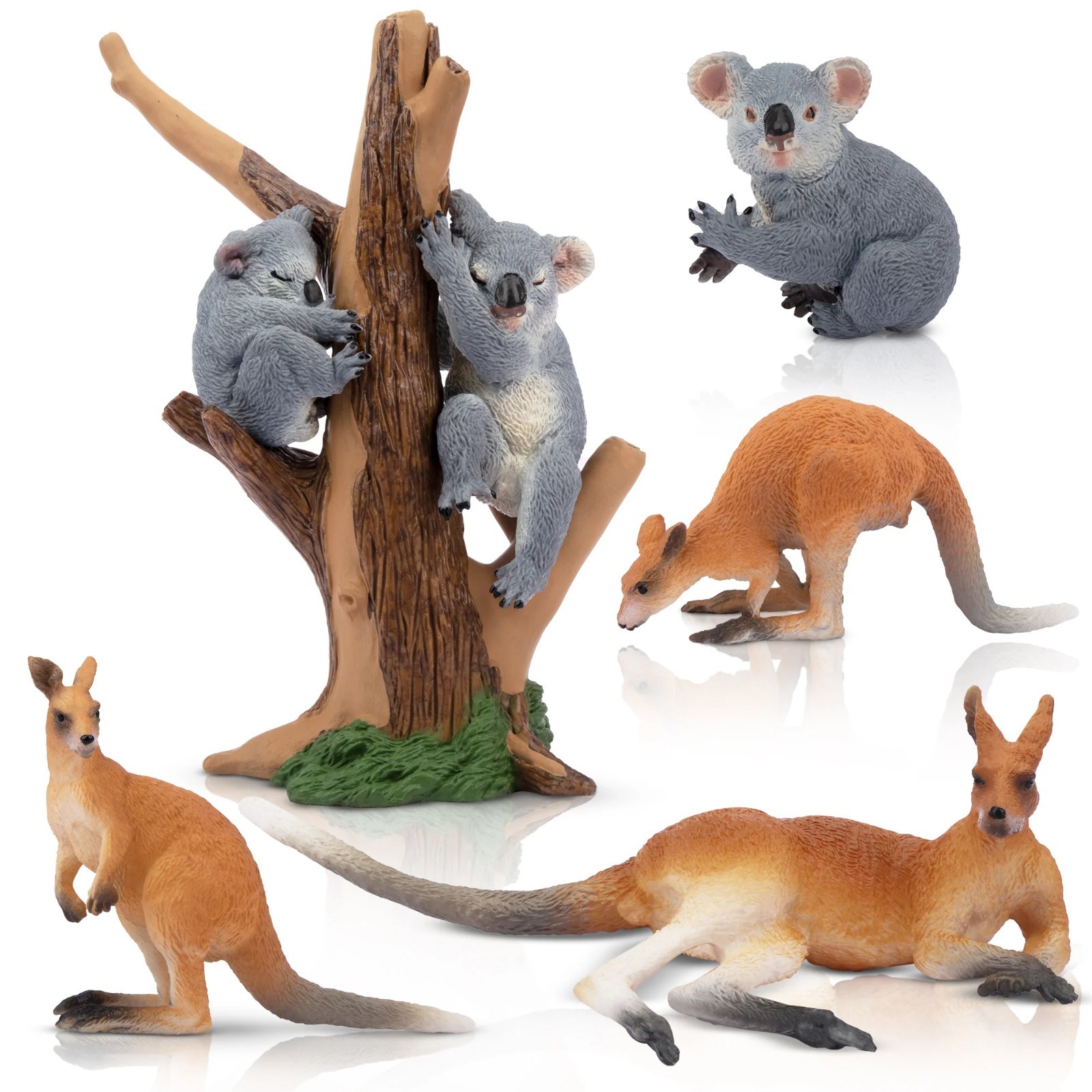 Toymany 7pcs Australian Wildlife Animal Figurine Realistic Collectible Toy Set