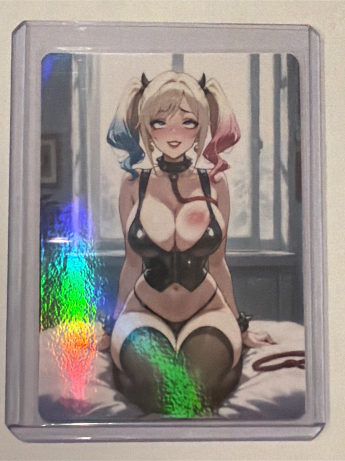 2026 Jester Girl Chaos Queen Fan Art Custom Trading Novelty Card Black Bikini