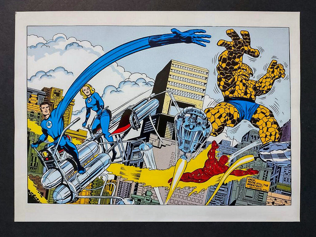 1978 Kirby Fantastic Four Poster, Vintage Original 1970’s Marvel Comics pin-up 1