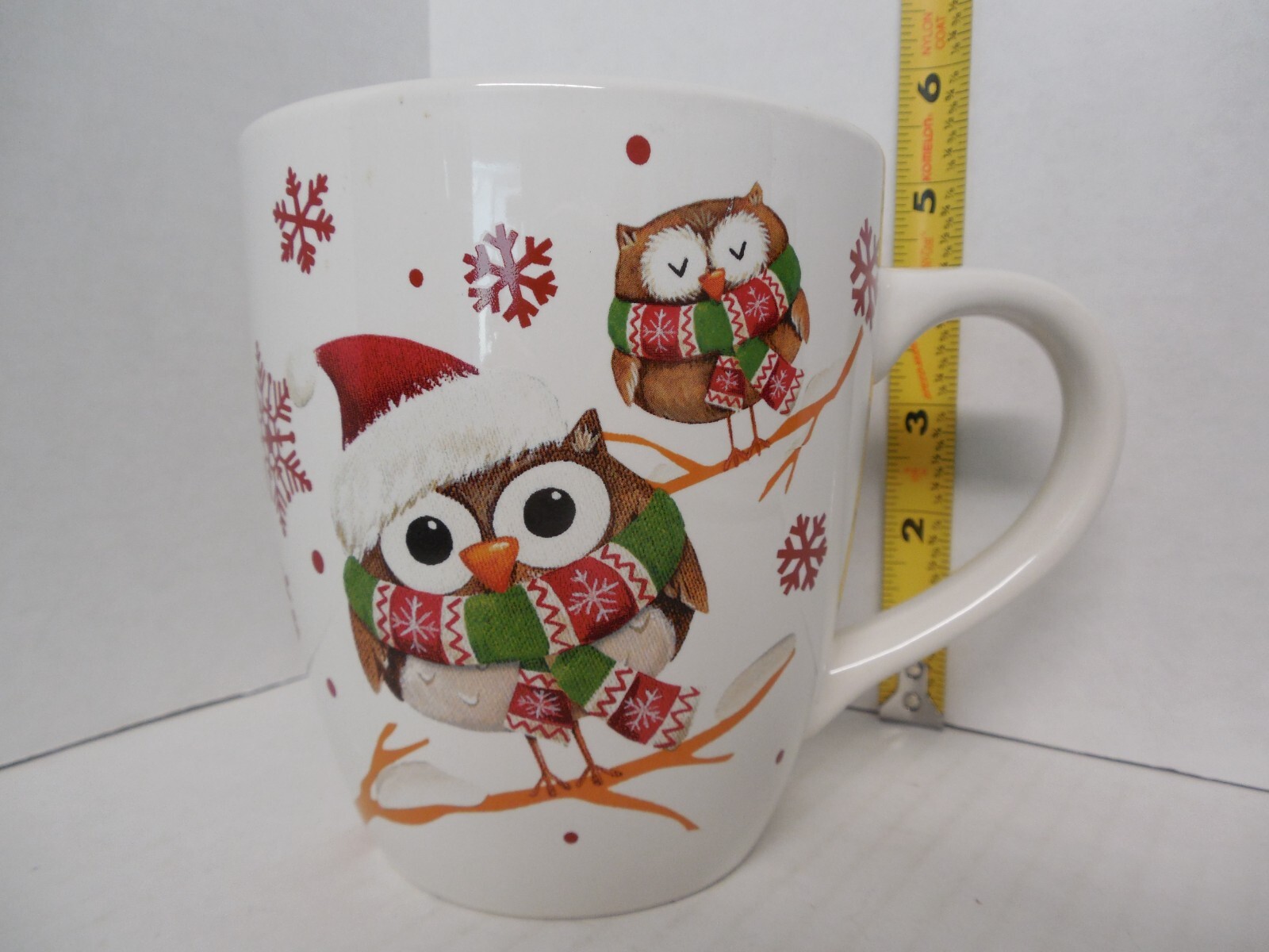 Owls & Snowflakes Christmas Soup Coffee/Tea Mug 20 oz