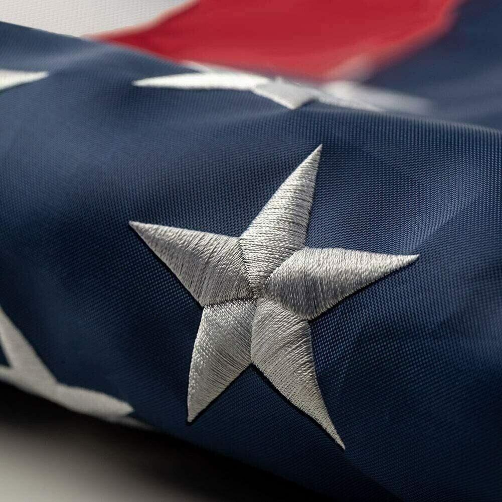 American Flag 3×5 Luxury Embroidered Star Double Sided Heavy Duty Nylon Outdoor