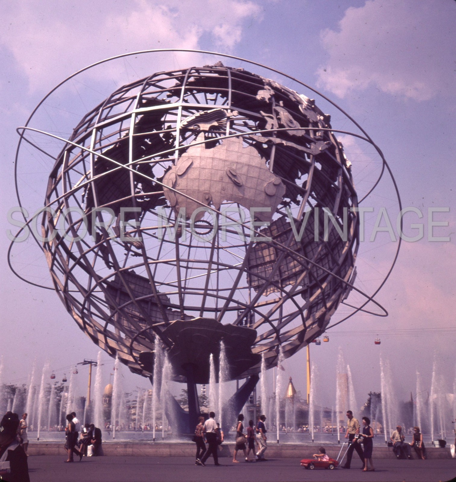 Lot of 17 – 1964 1965 New York Worlds Fair 120 Medium Format Slides Unisphere