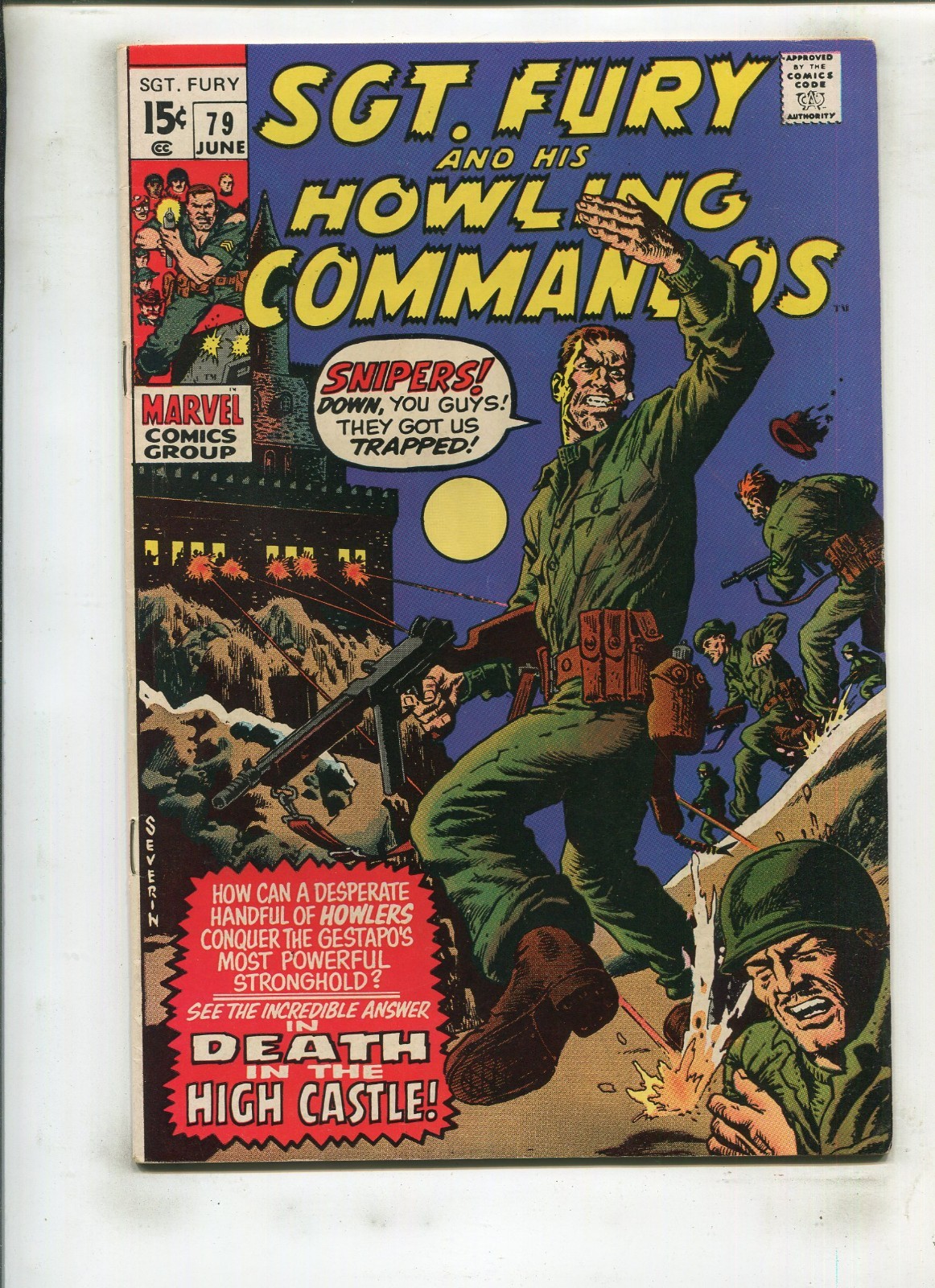 SGT. FURY #79 (8.0/8.5) SEVERIN COVER!! 1970