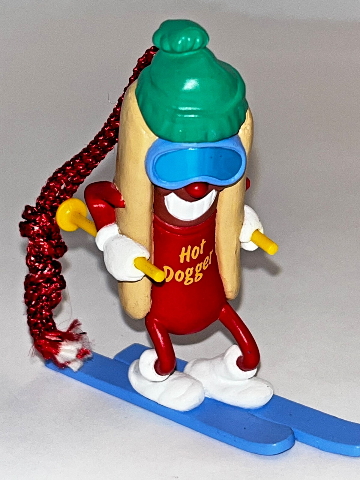Hallmark Keepsake Christmas Ornament Hot Dogger Skiing Hot Dog On Skis 1990