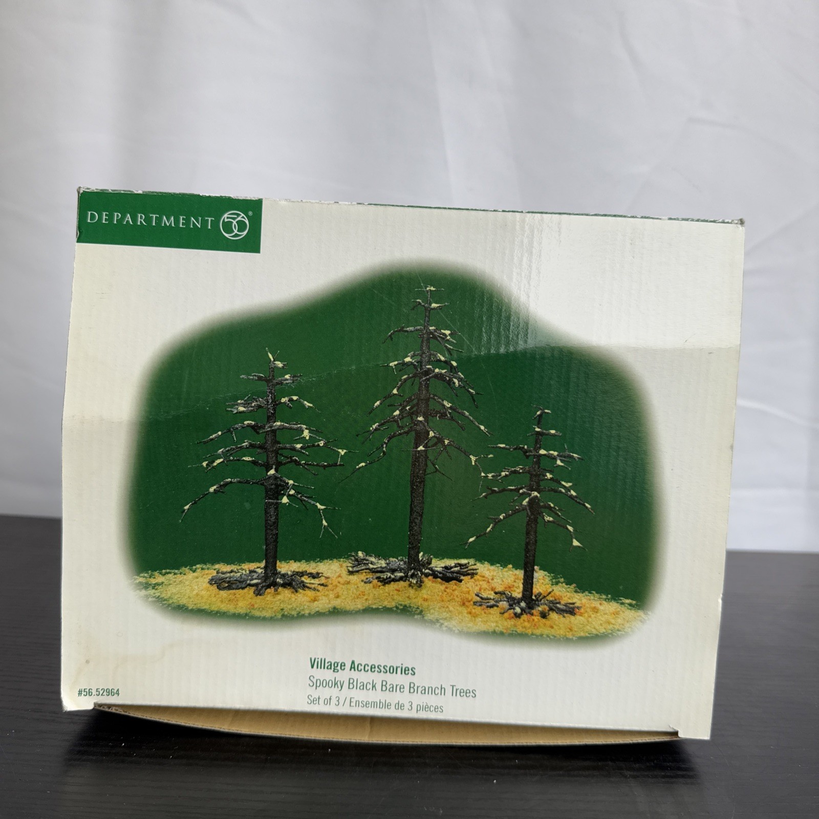 Department 56 Village Accessories Spooky Black Bare Branch Trees 3 Pieces 52964