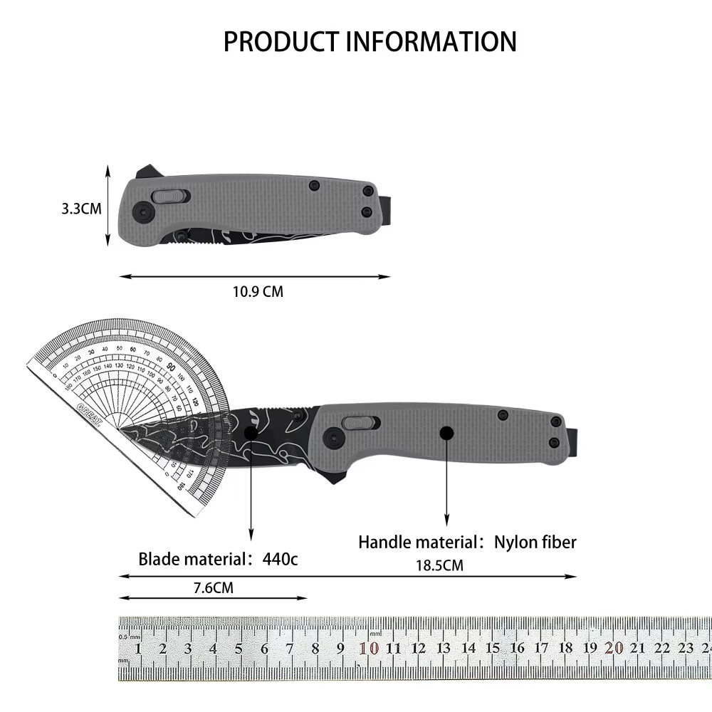SOG Terminus XR Style 3″ Laser Etched Blade Folding Knife Flipper EDC Pocket