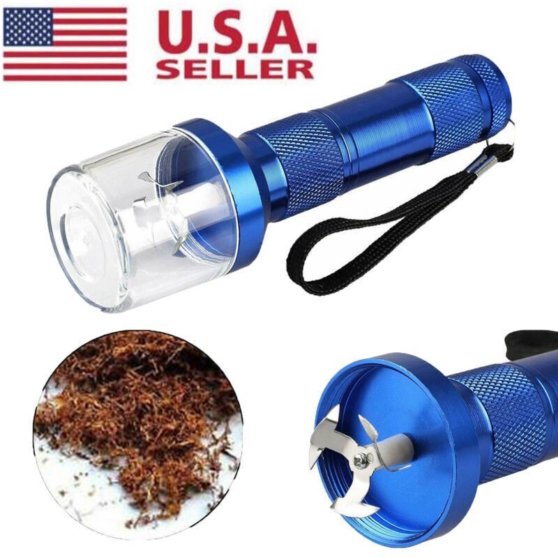 Blue Aluminum Electric Auto Grinder for Herb &Garlic Grinding Battery Power