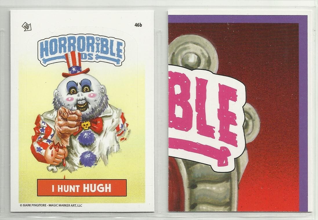 Horrorible Kids: Series 4 (Magic Marker) GPK “Parody Sticker” #46b I HUNT HUGH