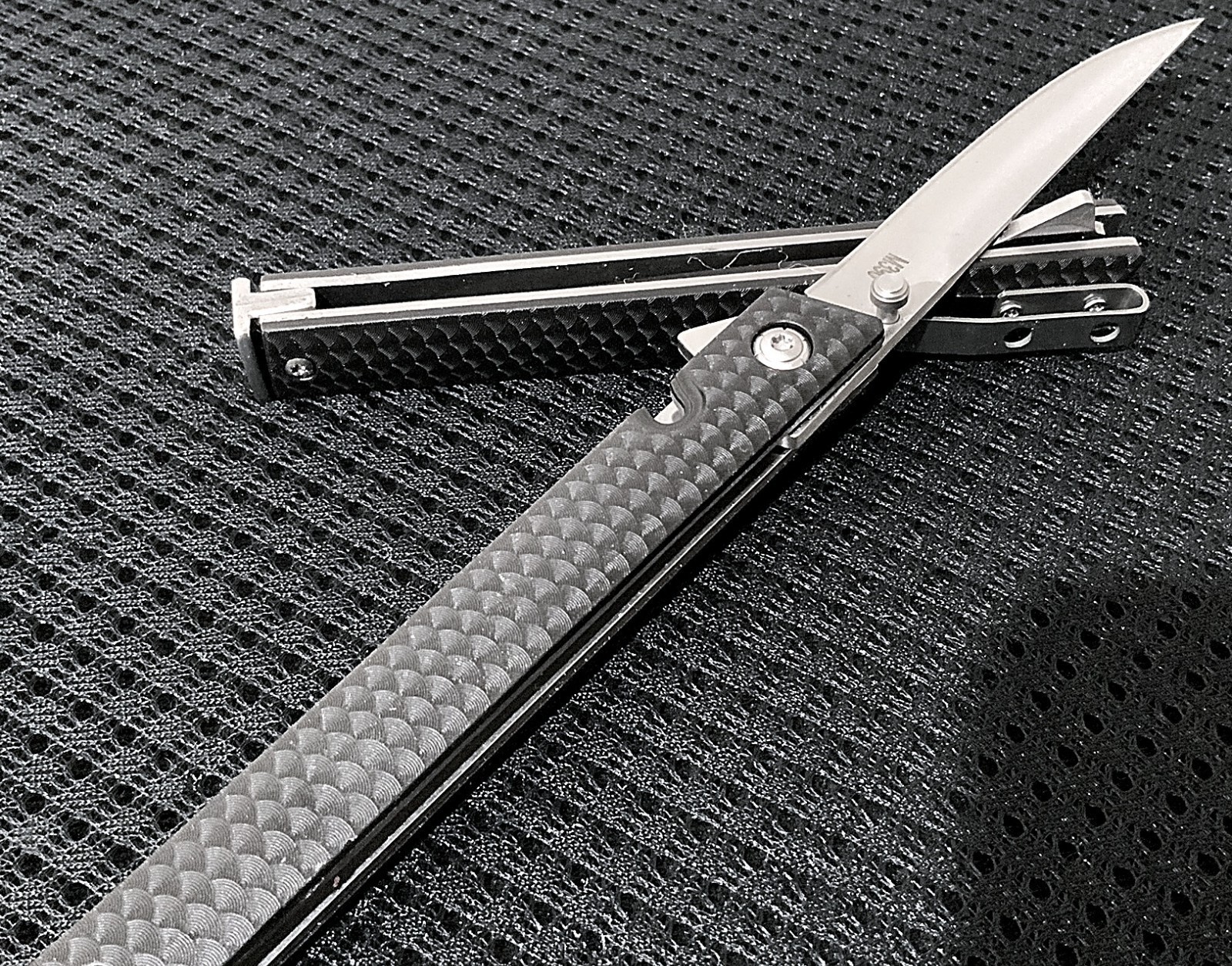M390 Steel Knife BLACK Composite Fiber Jack Knives