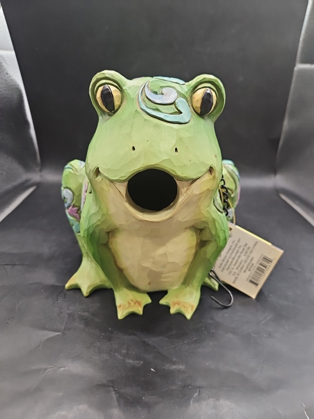 Jim Shore 2015 Outdoor Living Frog Birdhouse Resin w Chain NWT RETIRED