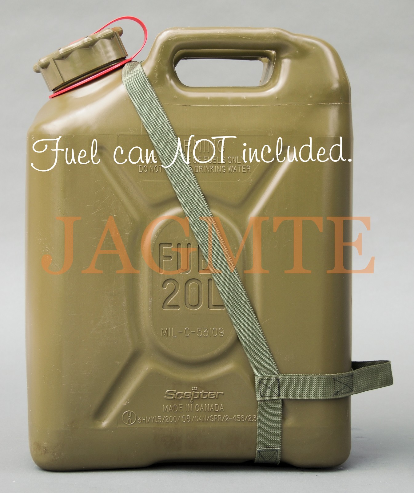 Easy-Pour Dual-Handle FUEL OliveDrab Strap-fits Scepter Military Fuel Gas Can