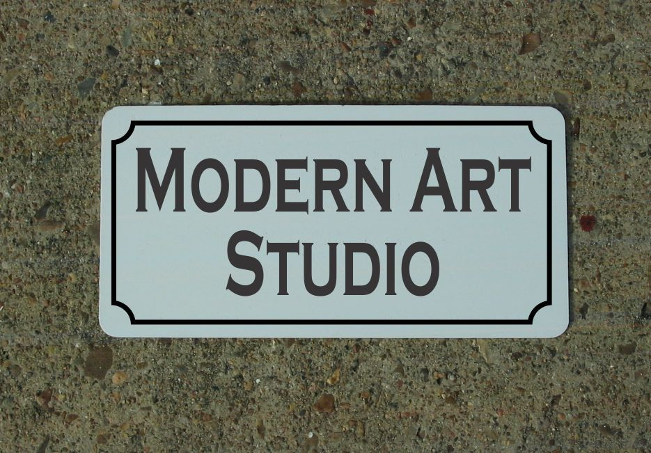 MODERN ART STUDIO Metal Sign 4 Hotel Motel Cosplay TV Movie Props