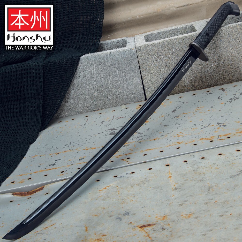 Honshu Boshin Midnight Forge Katana with Scabbard, Carbon Steel, Overall 40 3/4″