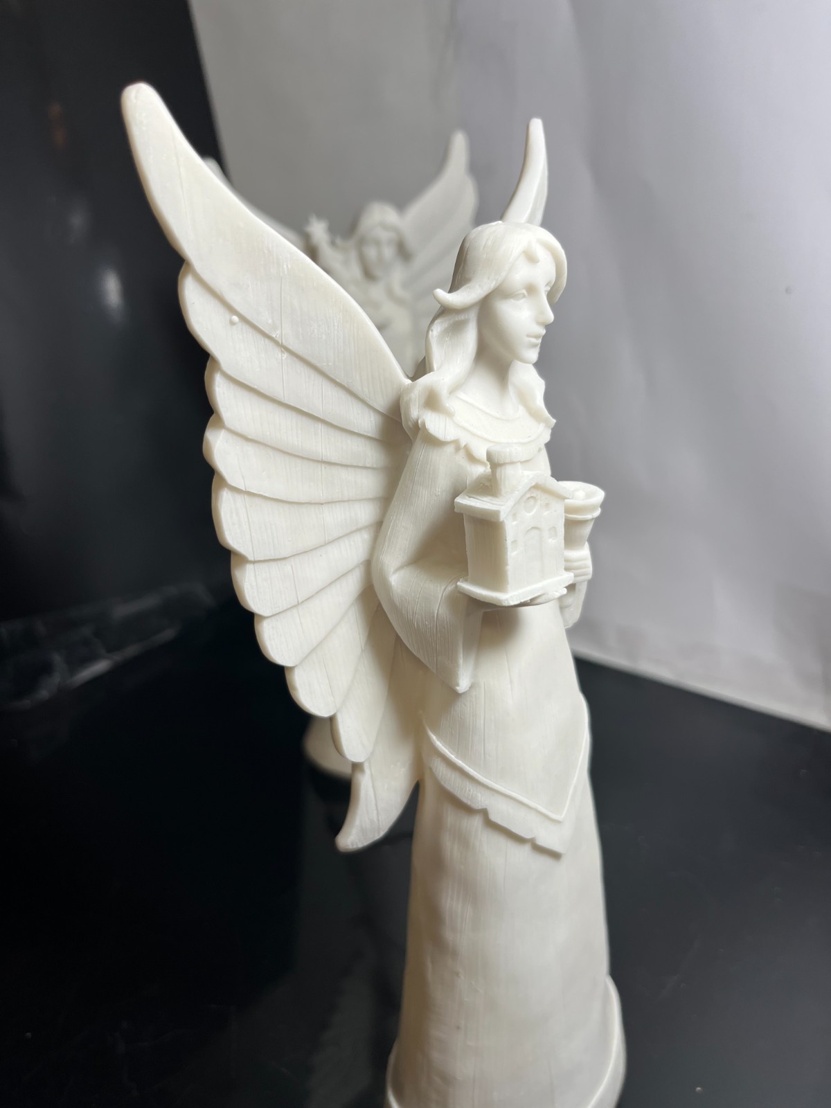 Set of Three Resin Angels 10 1/2 – 11 inches Tall – Mint Condition