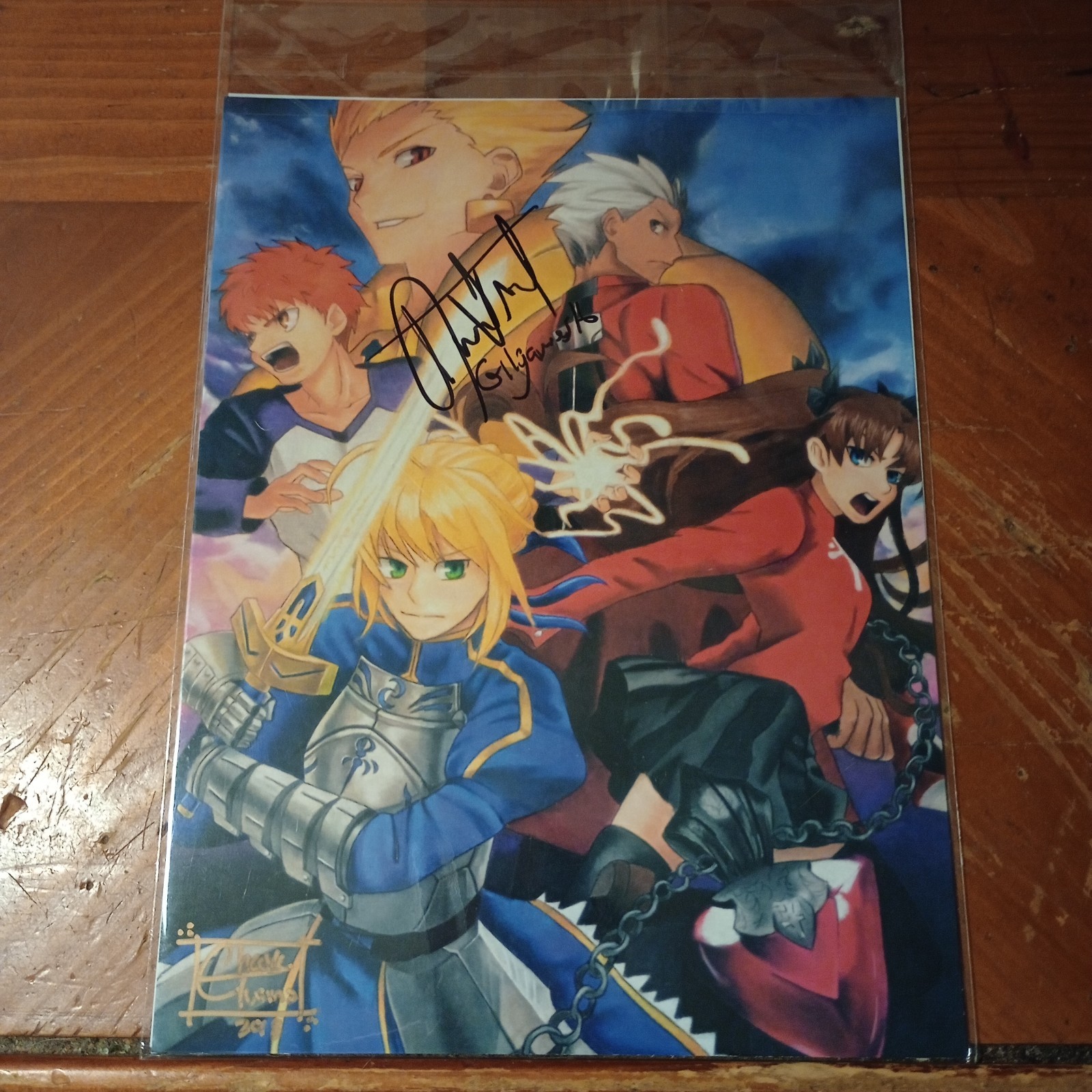 Fate/Stay Night Gilgamesh Voice Actor David Vincent Autographed Art Card