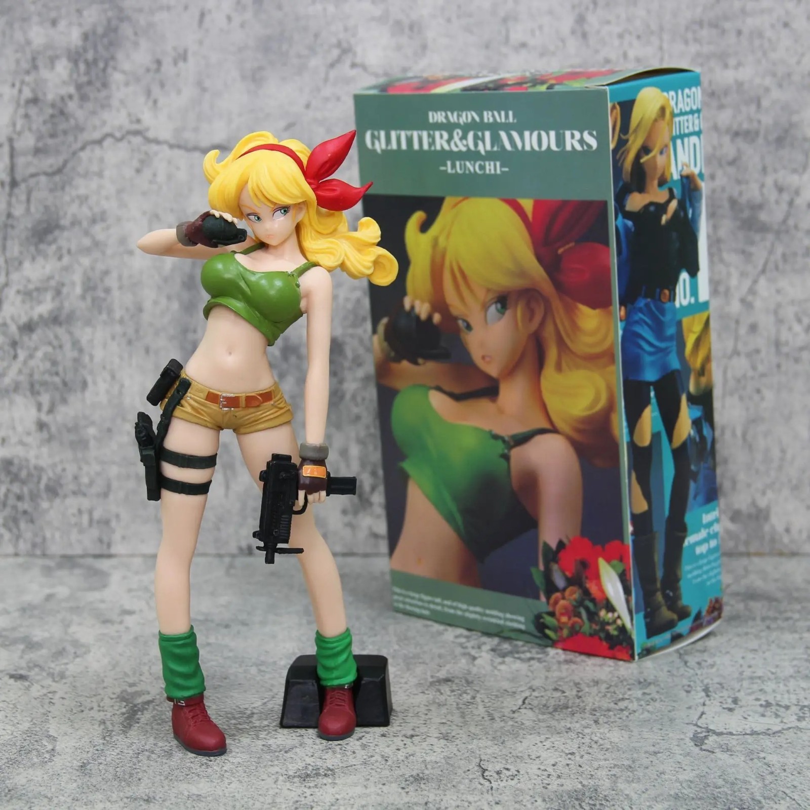24CM Dragon Ball Blonde Launch PVC Anime Figure Collectible Statue Model Toy Gif