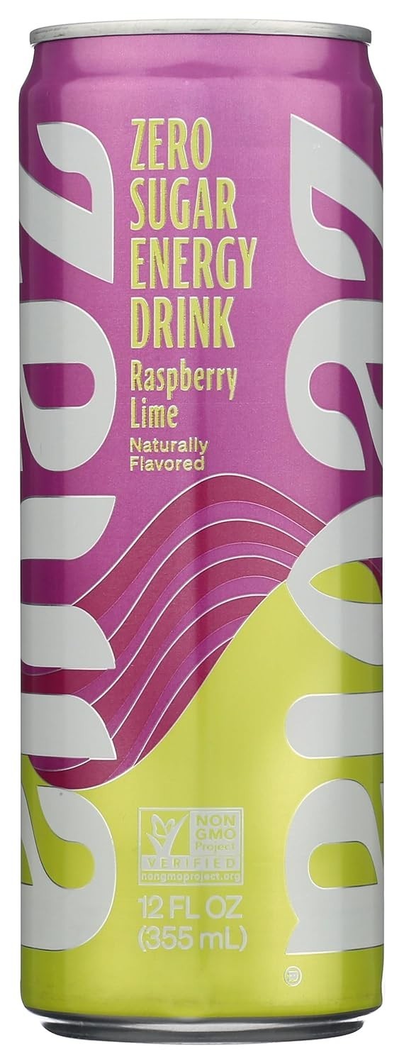 Raspberry Lime Energy Drink 12 Fl Oz Can Zero Sugar Gluten Free Kosher