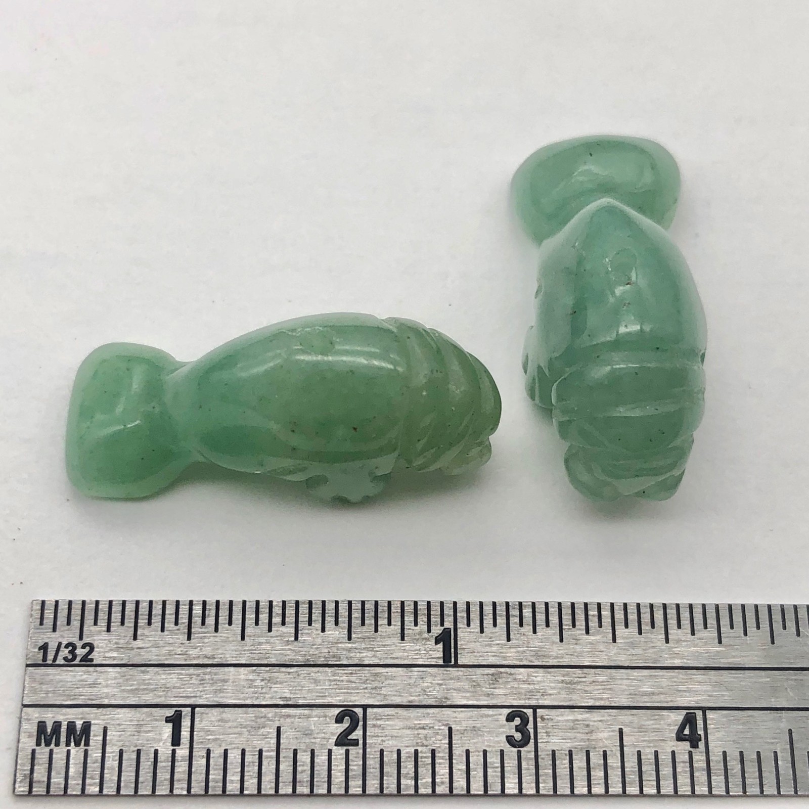 Grace! Aventurine Carved Manatee Animal Figurine | 27x11x12mm | Green
