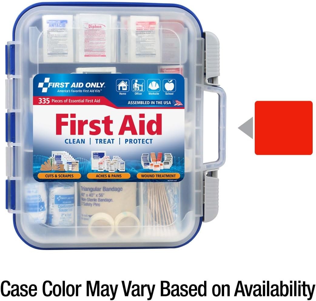 OSHA Compliant 335-Piece First Aid Kit – Business, Work, Home, Car