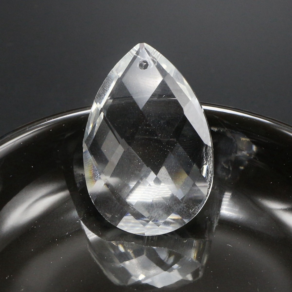 5 Crystal Large Pear Teardrop Prism Sun Catcher Pendant 38mm/1.5″ Chandelier