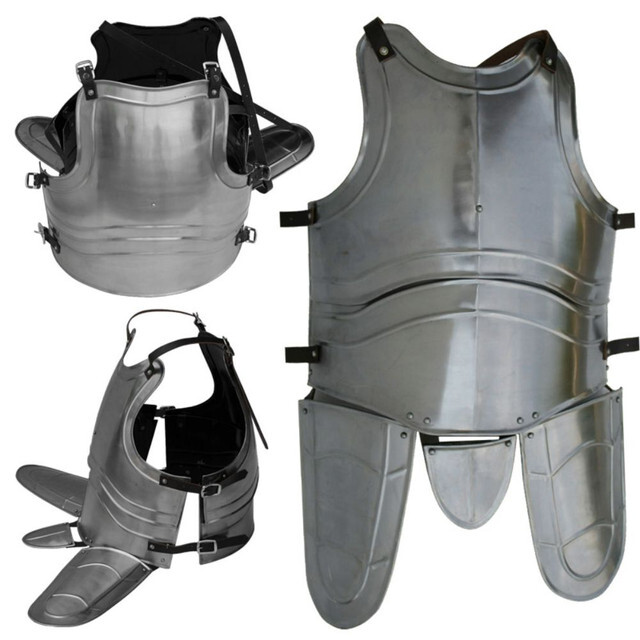 7 Piece Set Medieval Roman Conqueror Jousting 18G Knight Body Armor Adjustable