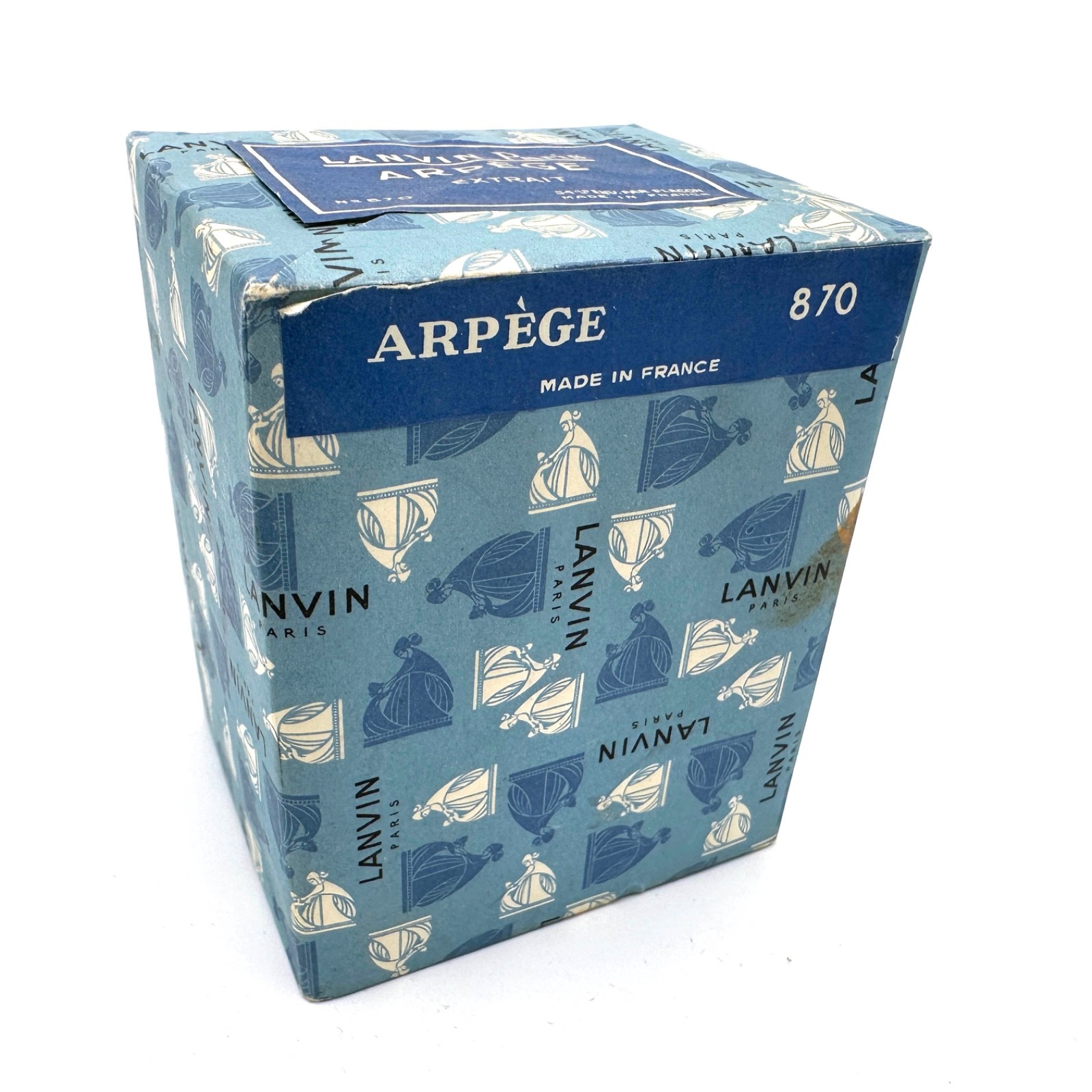 1950s – 60s LANVIN Paris Arpege Extrait Perfume New SEALED In Box Number 870