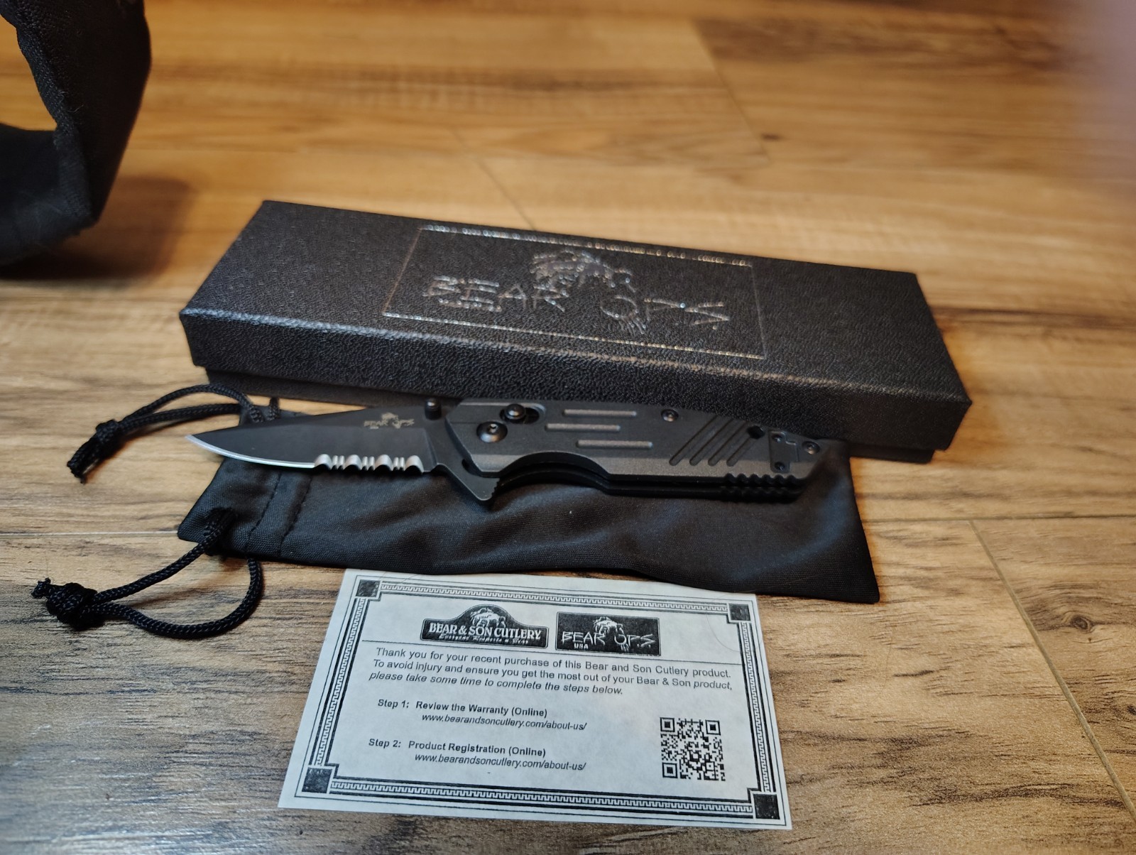 Bear and Sons Bear OPS Mini Rancor IX Slide Lock, Drop Point Blade, MC-900-B7-B